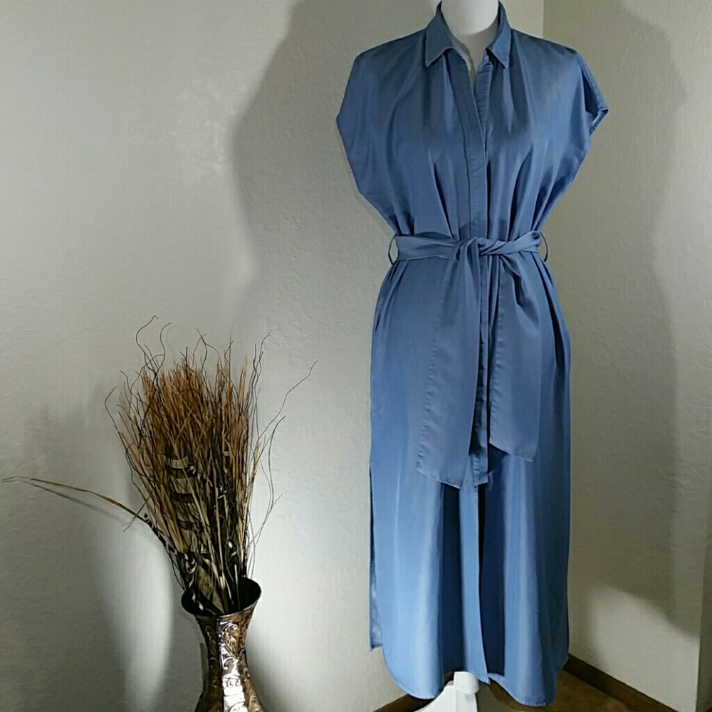 Zara Tunic Chambray  Belted Dress